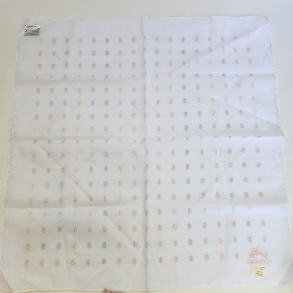 Burberry vintage Handkerchief / sticker on / Brandnew #06 - Picture 2 of 7